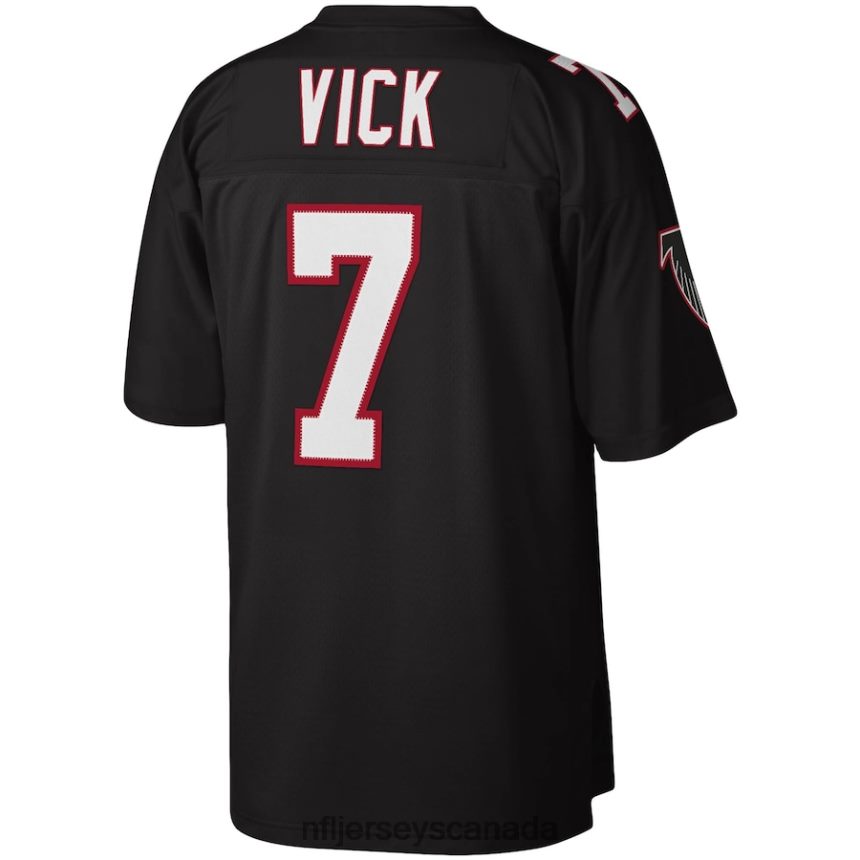 Men Atlanta Falcons Michael Vick Mitchell  Ness Black 2002 Authentic Throwback Retired Player Jersey Clothing NFL TBXFR61418