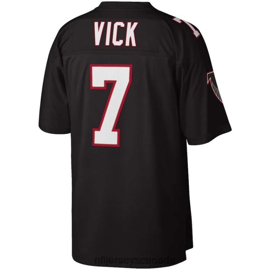 Men Atlanta Falcons Michael Vick Mitchell  Ness Black Big  Tall 2002 Retired Player Replica Jersey Clothing NFL TBXFR61233