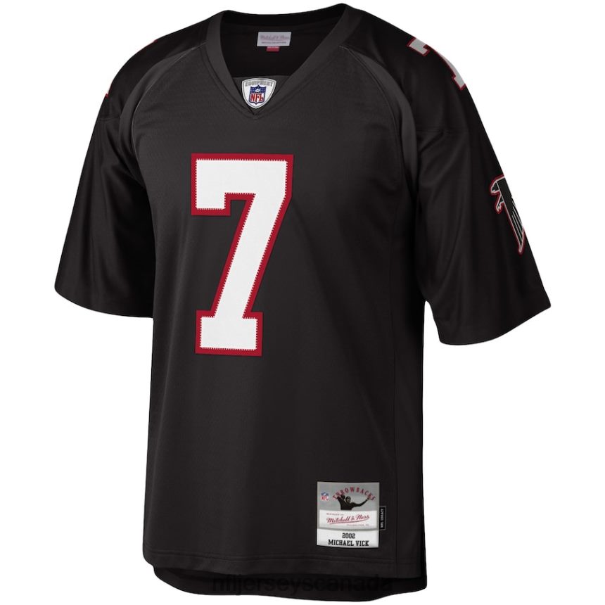 Men Atlanta Falcons Michael Vick Mitchell  Ness Black Legacy Replica Jersey Clothing NFL TBXFR62571