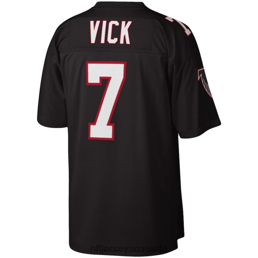 Men Atlanta Falcons Michael Vick Mitchell  Ness Black Legacy Replica Jersey Clothing NFL TBXFR62571