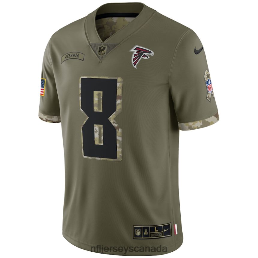 Men Atlanta Falcons Nike Olive 2022 Salute To Service Limited Jersey Clothing NFL TBXFR63329