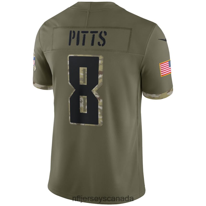 Men Atlanta Falcons Nike Olive 2022 Salute To Service Limited Jersey Clothing NFL TBXFR63329
