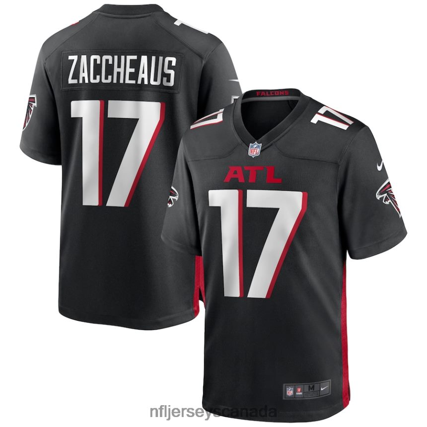 Men Atlanta Falcons Olamide Zaccheaus Nike Black Game Jersey Clothing NFL TBXFR64519