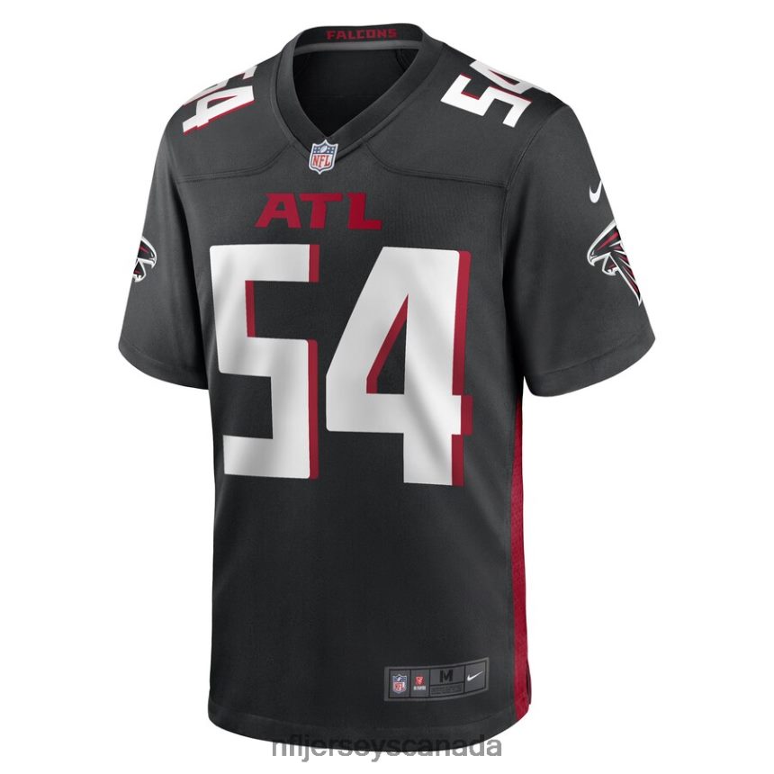 Men Atlanta Falcons Rashaan Evans Nike Black Game Player Jersey Clothing NFL TBXFR65767