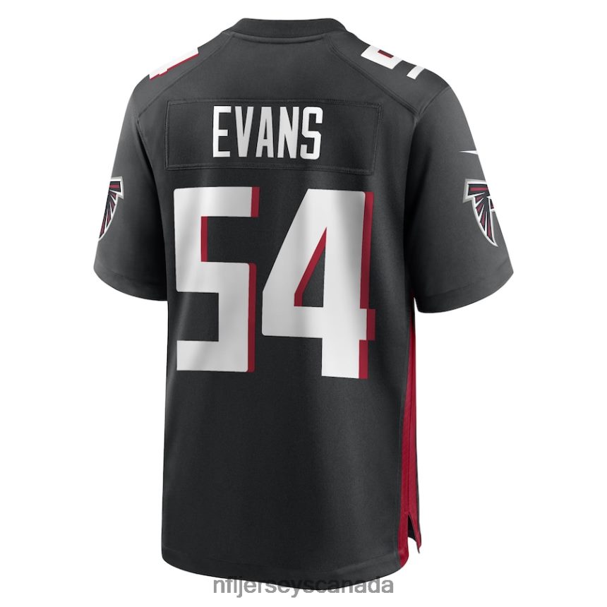 Men Atlanta Falcons Rashaan Evans Nike Black Game Player Jersey Clothing NFL TBXFR65767