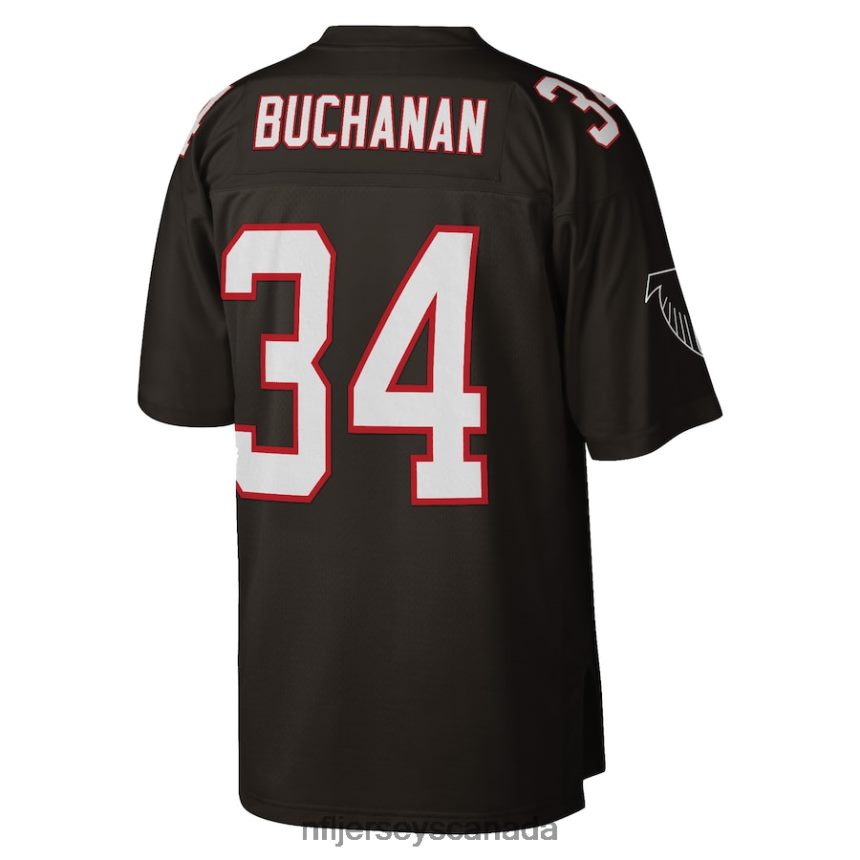Men Atlanta Falcons Ray Buchanan Mitchell  Ness Black Retired Player Legacy Replica Jersey Clothing NFL TBXFR63956