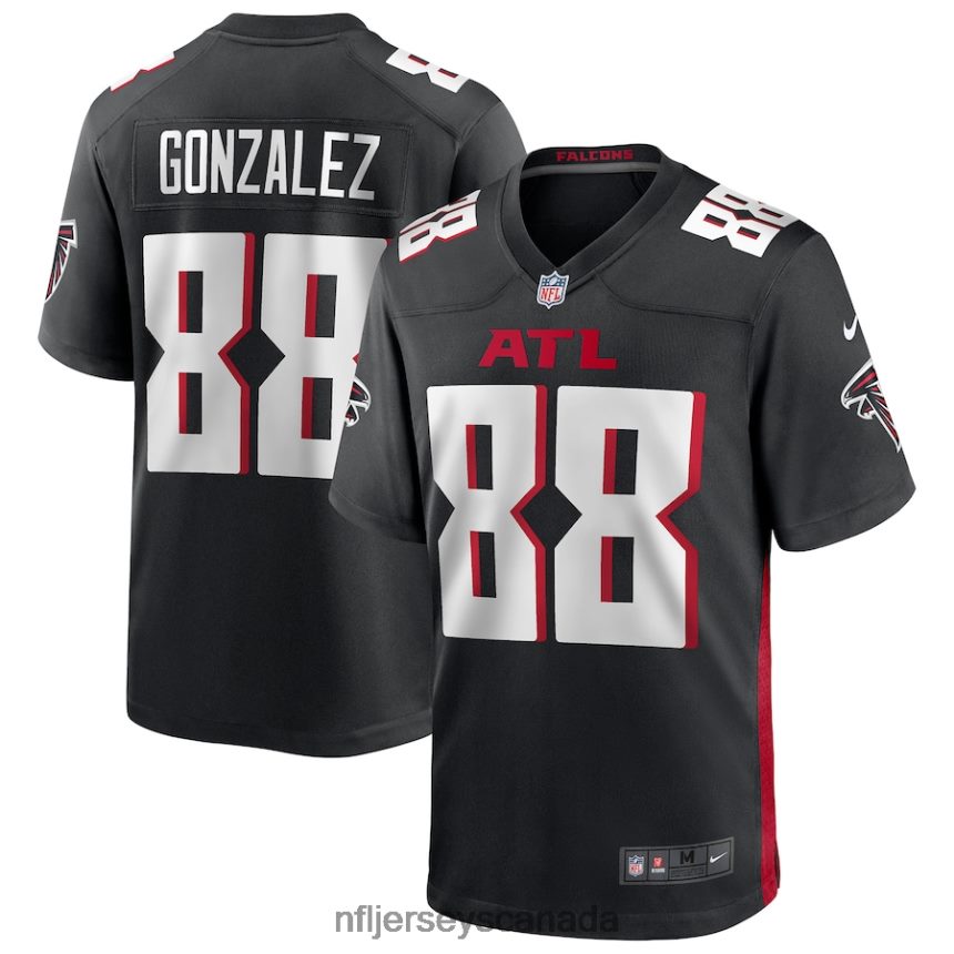 Men Atlanta Falcons Tony Gonzalez Nike Black Game Retired Player Jersey Clothing NFL TBXFR62373