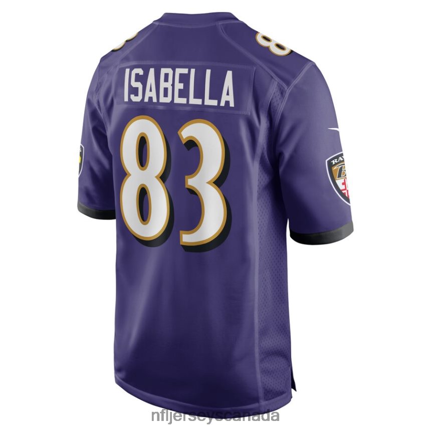 Men Baltimore Ravens Andy Isabella Nike Purple Home Game Player Jersey Clothing NFL TBXFR66791
