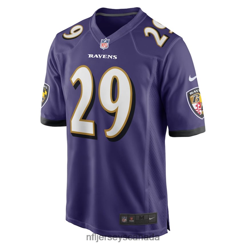 Men Baltimore Ravens Ar\Darius Washington Nike Purple Player Game Jersey Clothing NFL TBXFR63913