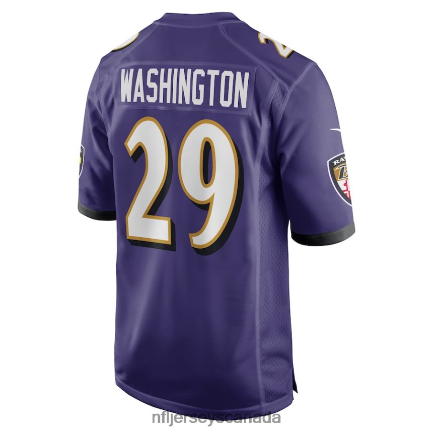 Men Baltimore Ravens Ar\Darius Washington Nike Purple Player Game Jersey Clothing NFL TBXFR63913