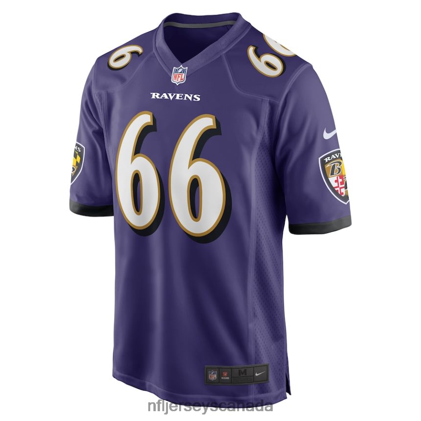 Men Baltimore Ravens Ben Cleveland Nike Purple Game Jersey Clothing NFL TBXFR64313