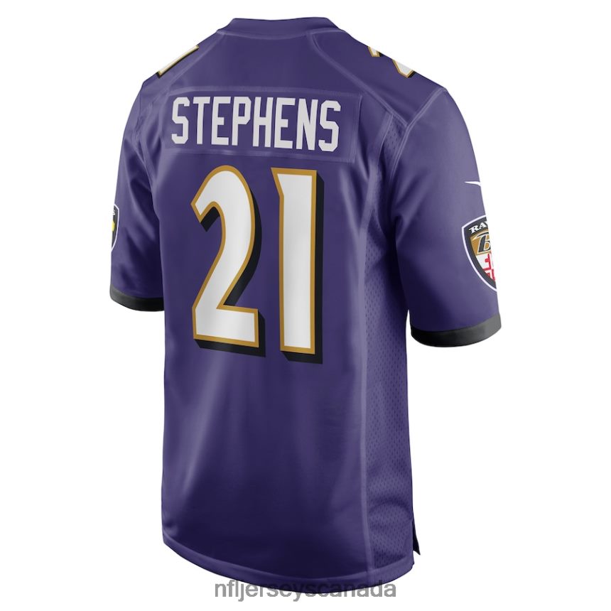Men Baltimore Ravens Brandon Stephens Nike Purple Game Jersey Clothing NFL TBXFR64295