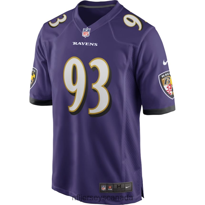 Men Baltimore Ravens Calais Campbell Nike Purple Game Player Jersey Clothing NFL TBXFR6980