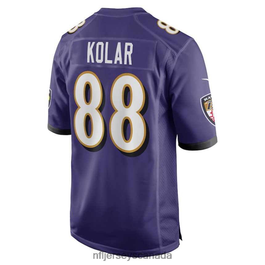Men Baltimore Ravens Charlie Kolar Nike Purple Player Game Jersey Clothing NFL TBXFR64171
