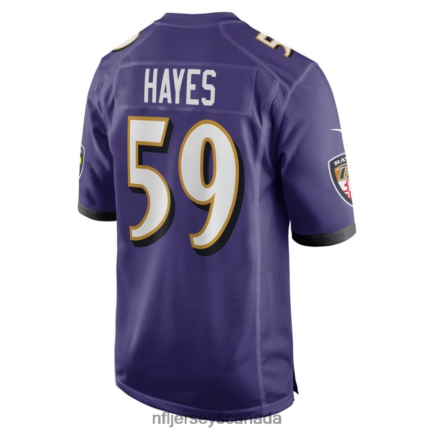 Men Baltimore Ravens Daelin Hayes Nike Purple Game Jersey Clothing NFL TBXFR67011
