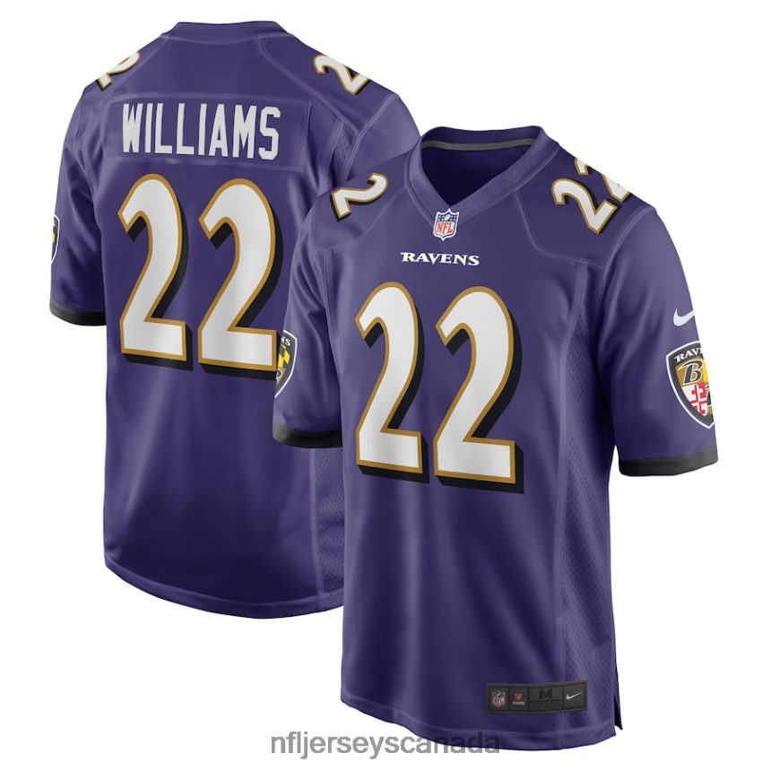 Men Baltimore Ravens Damarion Williams Nike Purple Player Game Jersey Clothing NFL TBXFR64169