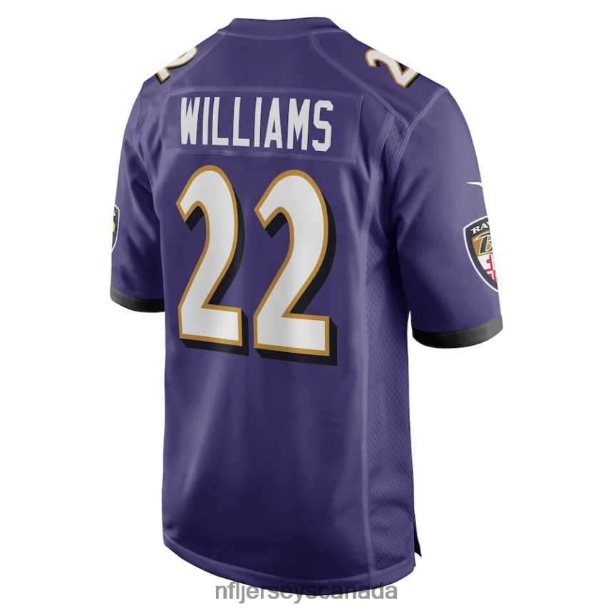 Men Baltimore Ravens Damarion Williams Nike Purple Player Game Jersey Clothing NFL TBXFR64169