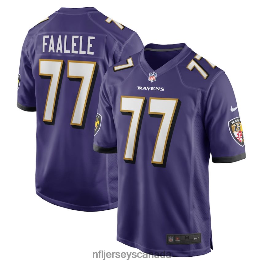 Men Baltimore Ravens Daniel Faalele Nike Purple Player Game Jersey Clothing NFL TBXFR64298
