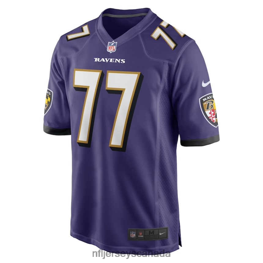 Men Baltimore Ravens Daniel Faalele Nike Purple Player Game Jersey Clothing NFL TBXFR64298