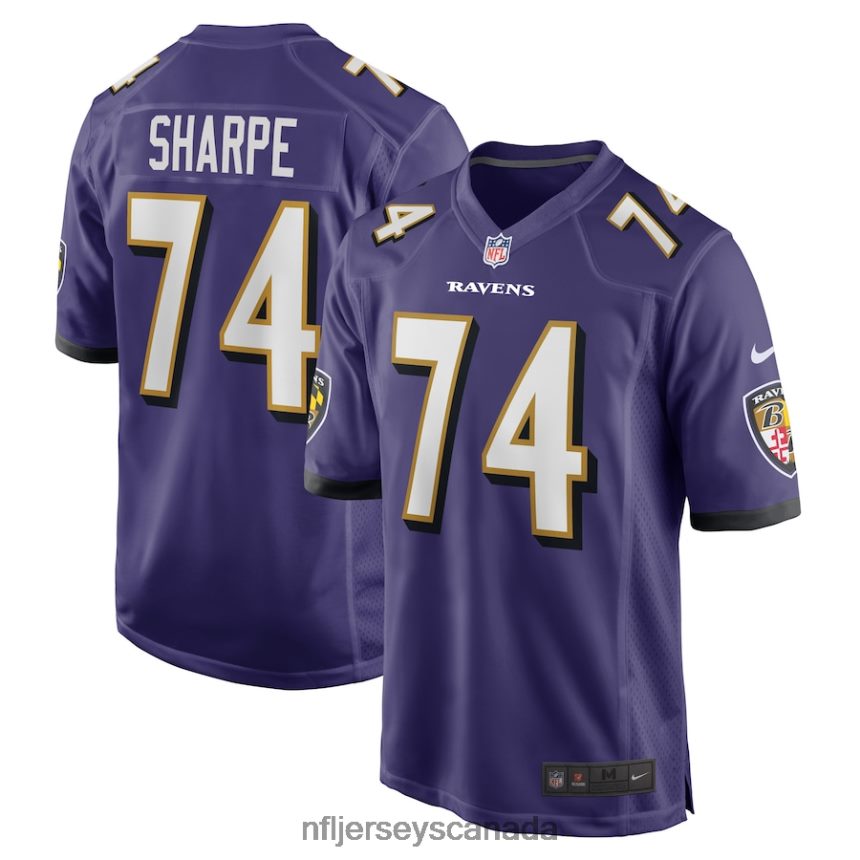 Men Baltimore Ravens David Sharpe Nike Purple Game Player Jersey Clothing NFL TBXFR66070