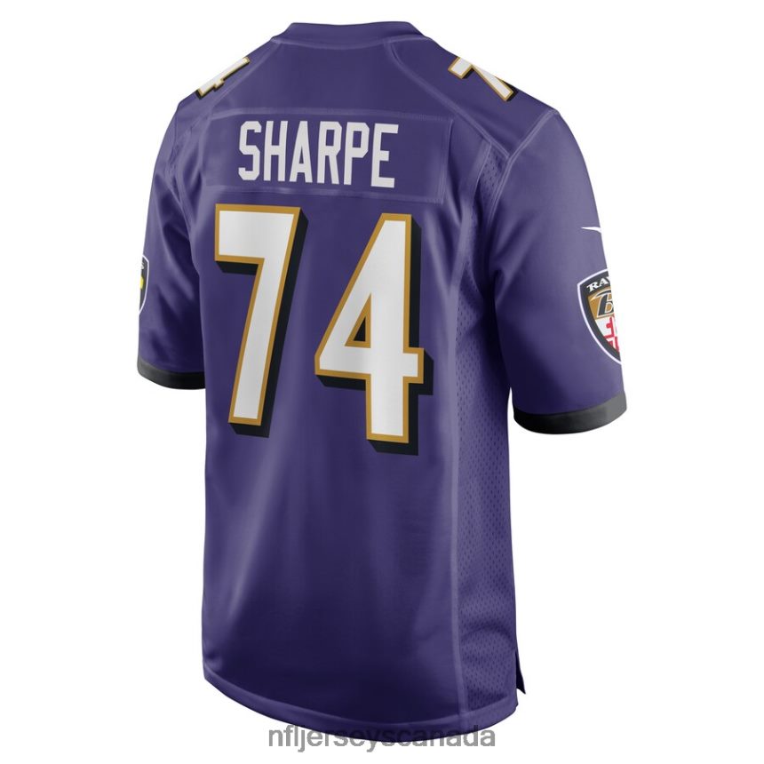 Men Baltimore Ravens David Sharpe Nike Purple Game Player Jersey Clothing NFL TBXFR66070