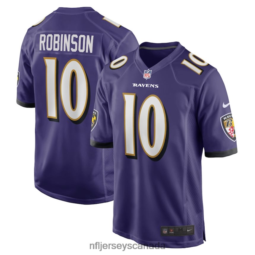 Men Baltimore Ravens Demarcus Robinson Nike Purple Game Player Jersey Clothing NFL TBXFR64329