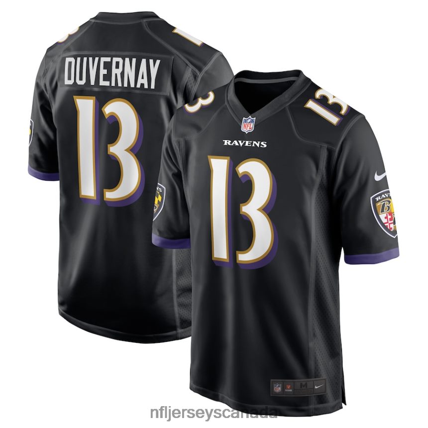 Men Baltimore Ravens Devin Duvernay Nike Black Game Player Jersey Clothing NFL TBXFR63844