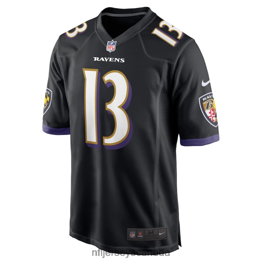 Men Baltimore Ravens Devin Duvernay Nike Black Game Player Jersey Clothing NFL TBXFR63844