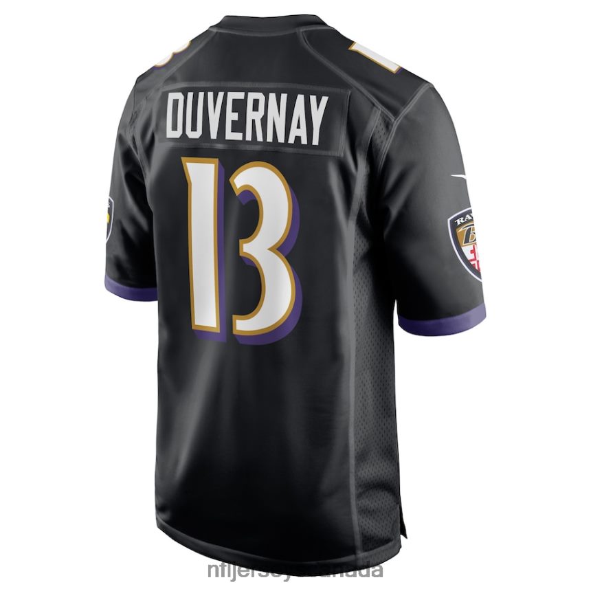 Men Baltimore Ravens Devin Duvernay Nike Black Game Player Jersey Clothing NFL TBXFR63844