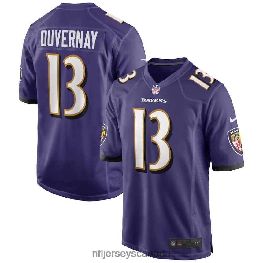 Men Baltimore Ravens Devin Duvernay Nike Purple Game Jersey Clothing NFL TBXFR64338