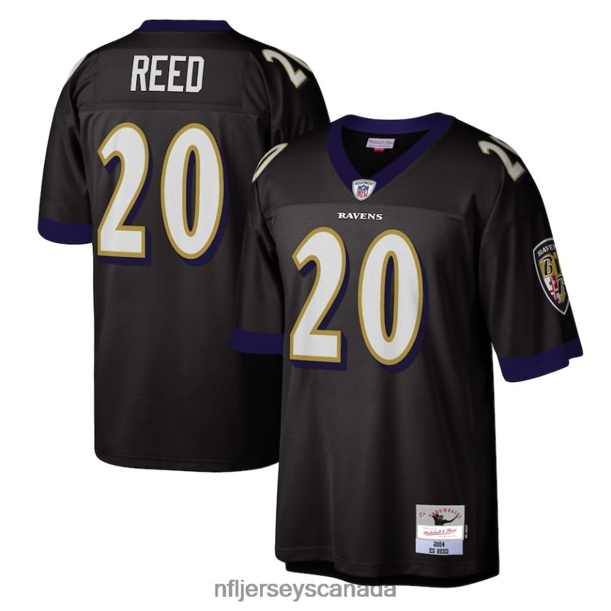 Men Baltimore Ravens Ed Reed Mitchell  Ness Black Legacy Replica Jersey Clothing NFL TBXFR62644