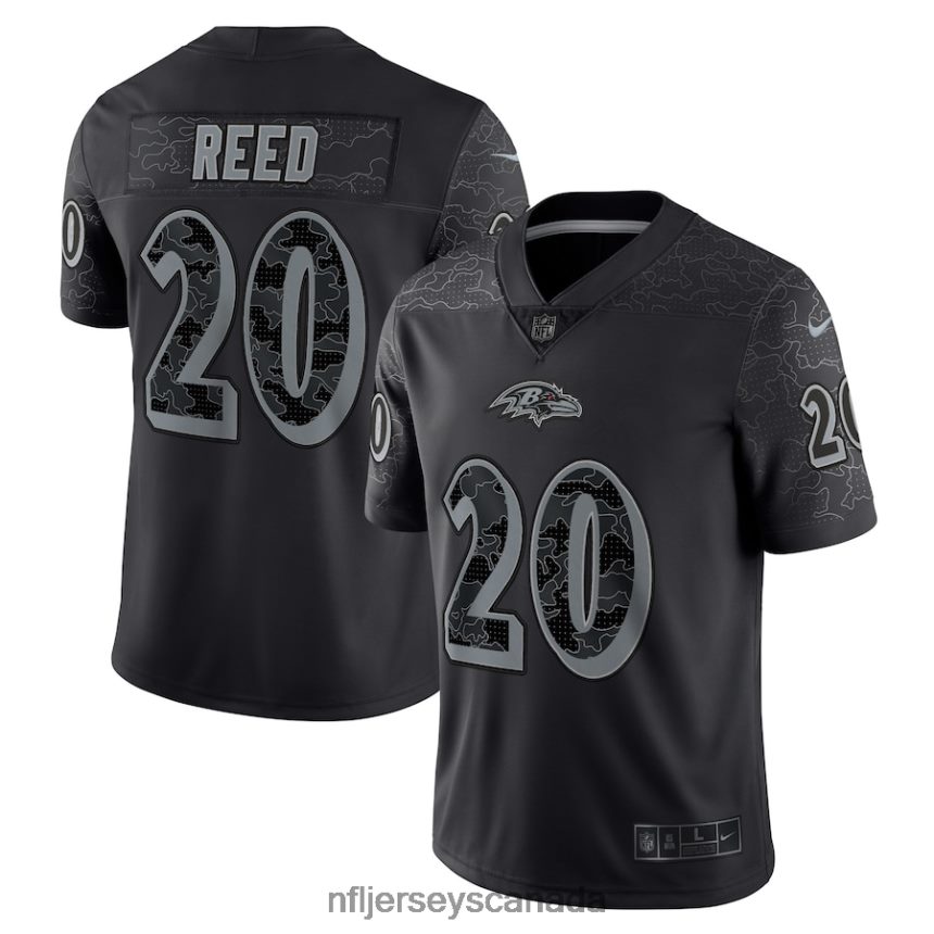 Men Baltimore Ravens Ed Reed Nike Black Retired Player RFLCTV Limited Jersey Clothing NFL TBXFR62055
