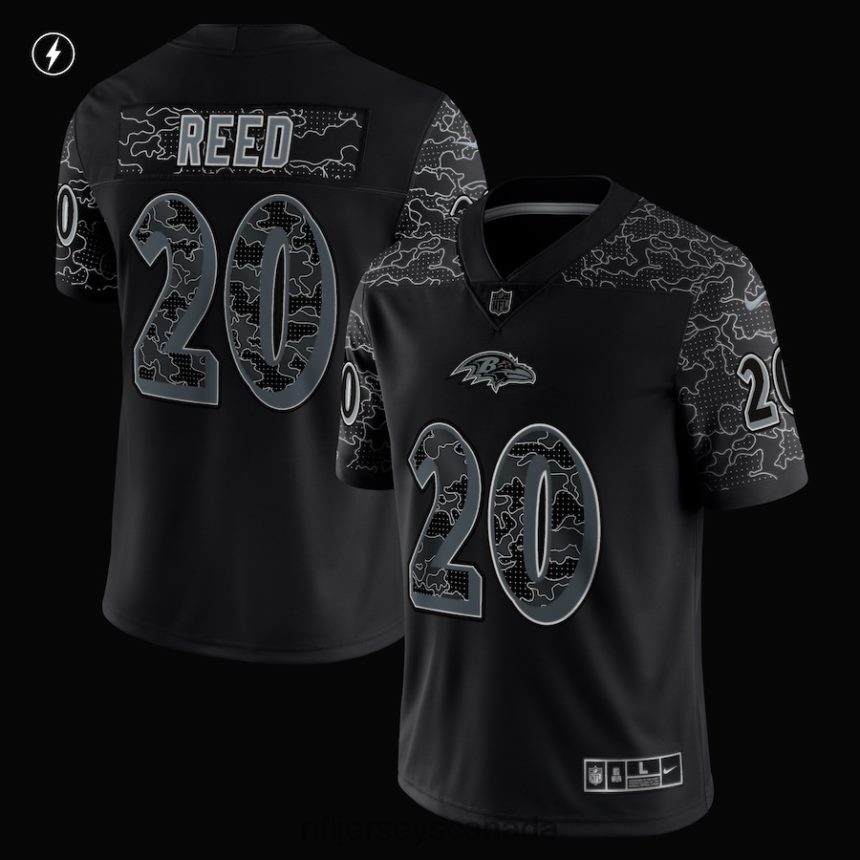 Men Baltimore Ravens Ed Reed Nike Black Retired Player RFLCTV Limited Jersey Clothing NFL TBXFR62055