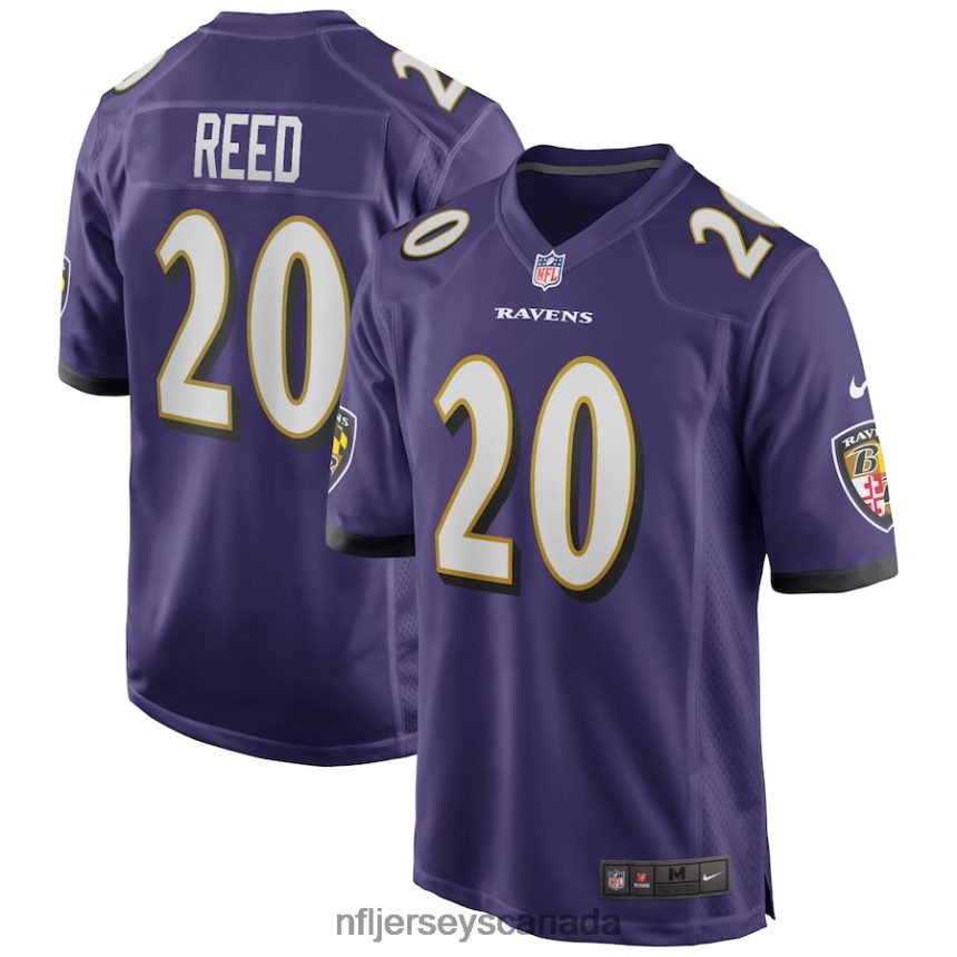 Men Baltimore Ravens Ed Reed Nike Purple Game Retired Player Jersey Clothing NFL TBXFR62951