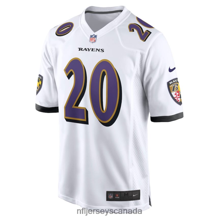 Men Baltimore Ravens Ed Reed Nike White Retired Player Game Jersey Clothing NFL TBXFR6947