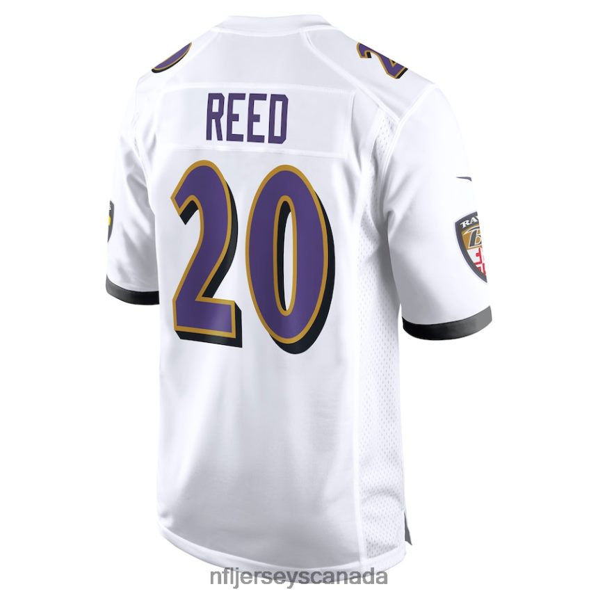 Men Baltimore Ravens Ed Reed Nike White Retired Player Game Jersey Clothing NFL TBXFR6947