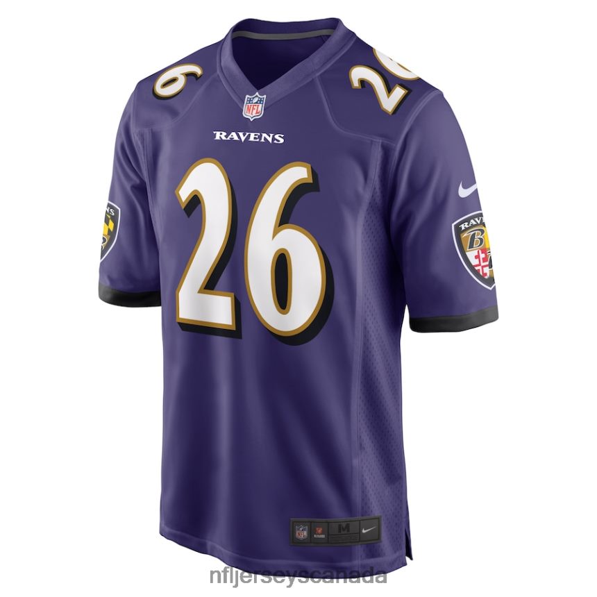 Men Baltimore Ravens Geno Stone Nike Purple Game Jersey Clothing NFL TBXFR66027
