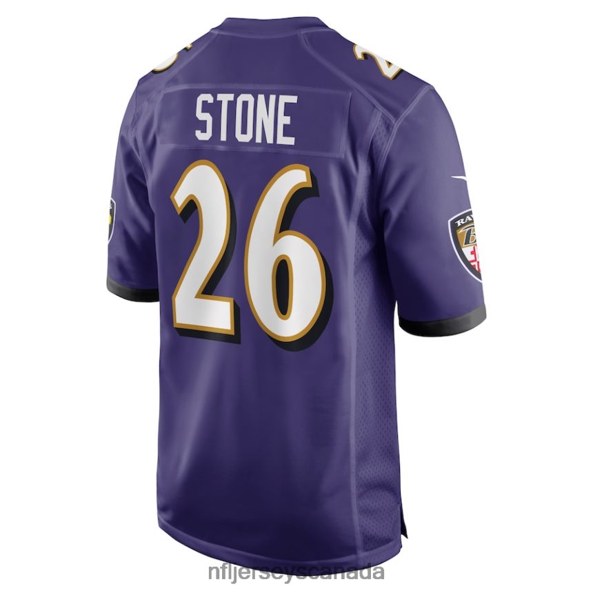 Men Baltimore Ravens Geno Stone Nike Purple Game Jersey Clothing NFL TBXFR66027