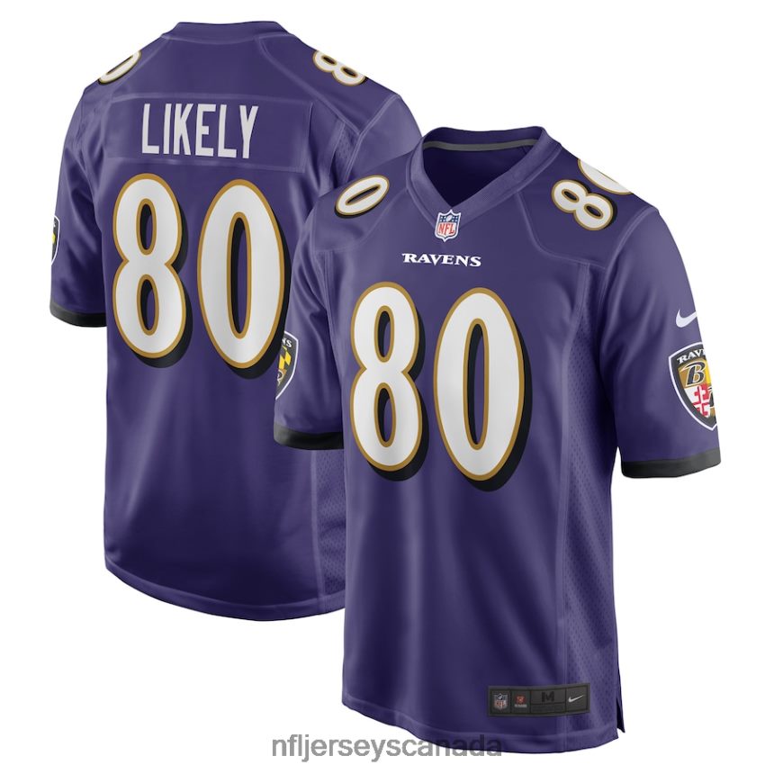 Men Baltimore Ravens Isaiah Likely Nike Purple Player Game Jersey Clothing NFL TBXFR62699