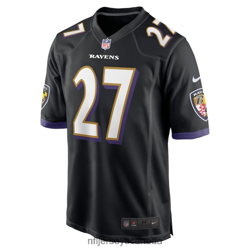 Men Baltimore Ravens JK Dobbins Nike Black Game Jersey Clothing NFL TBXFR62347