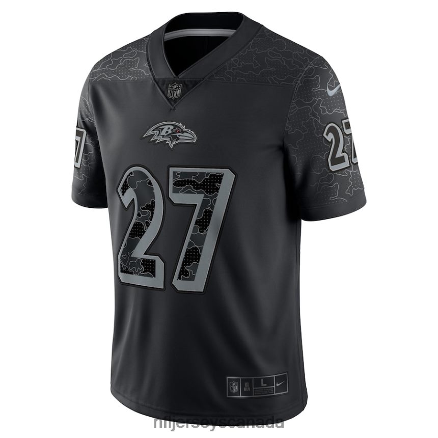 Men Baltimore Ravens JK Dobbins Nike Black RFLCTV Limited Jersey Clothing NFL TBXFR63023