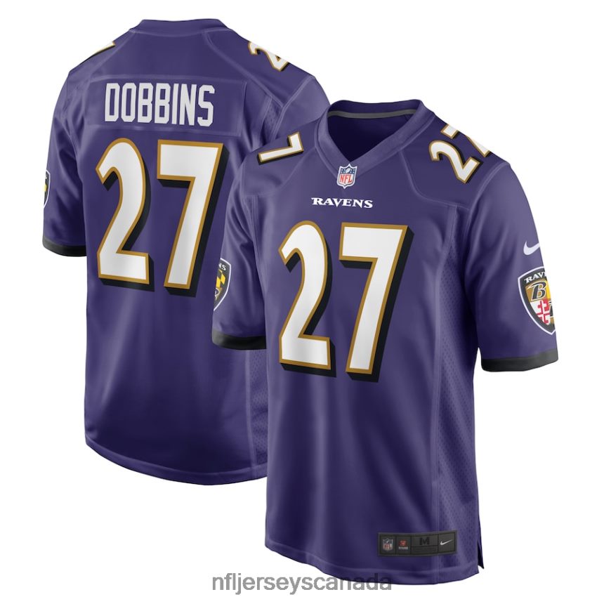 Men Baltimore Ravens JK Dobbins Nike Purple Game Team Jersey Clothing NFL TBXFR64033