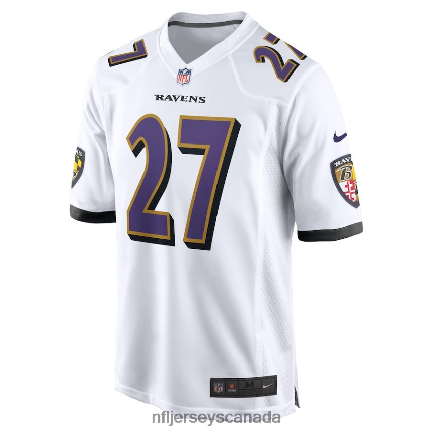 Men Baltimore Ravens JK Dobbins Nike White Away Game Player Jersey Clothing NFL TBXFR66852