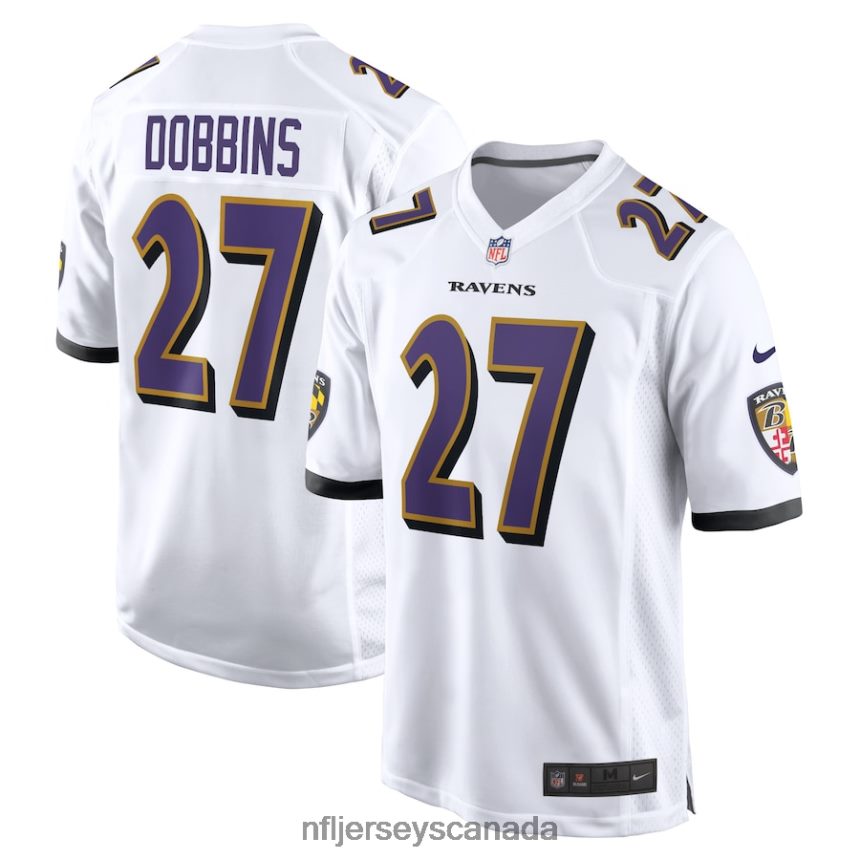 Men Baltimore Ravens JK Dobbins Nike White Game Jersey Clothing NFL TBXFR61767