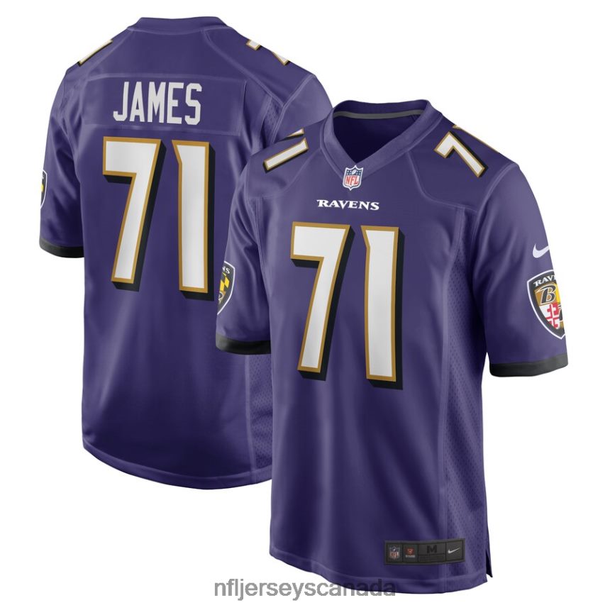 Men Baltimore Ravens JaWuan James Nike Purple Player Game Jersey Clothing NFL TBXFR65792