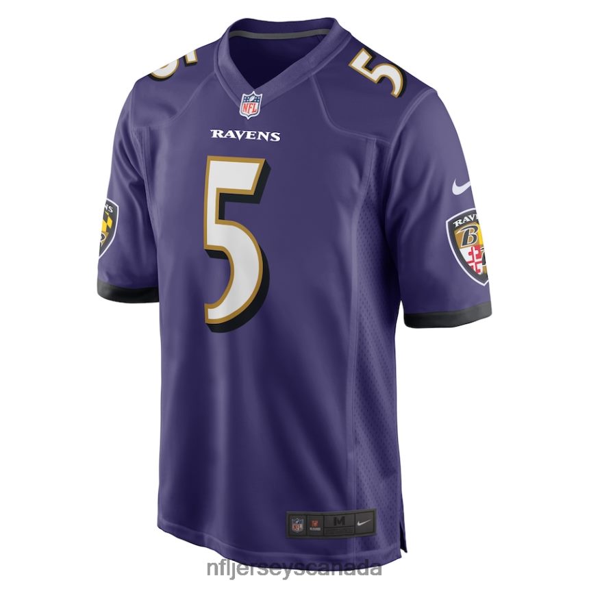Men Baltimore Ravens Jalyn Armour-Davis Nike Purple Game Player Jersey Clothing NFL TBXFR65964