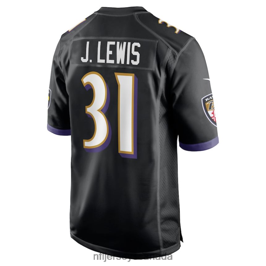 Men Baltimore Ravens Jamal Lewis Nike Black Retired Player Jersey Clothing NFL TBXFR62417