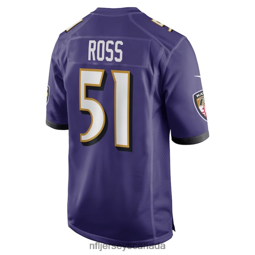 Men Baltimore Ravens Josh Ross Nike Purple Game Player Jersey Clothing NFL TBXFR66122