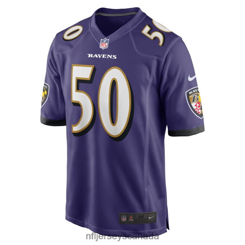 Men Baltimore Ravens Justin Houston Nike Purple Game Jersey Clothing NFL TBXFR64392