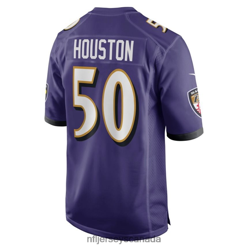 Men Baltimore Ravens Justin Houston Nike Purple Game Jersey Clothing NFL TBXFR64392